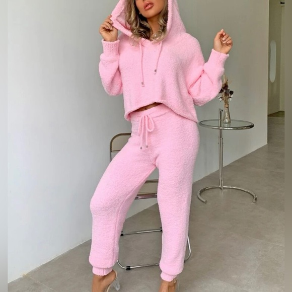 SHEIN Pants & Jumpsuits Fluffy Light Pink Super Soft Jogger Sweat